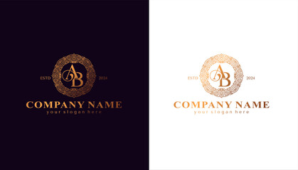 AB logo. BA letter logo template elements. personal monogram. Vector elegant logo. letter AB logo design