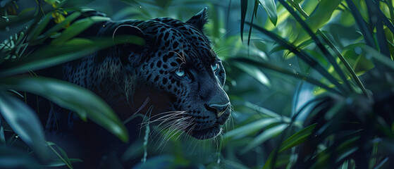 Photo of a formidable black panther