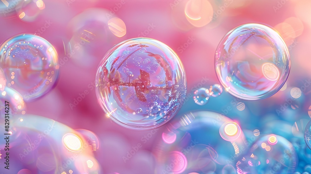 Wall mural abstract bubbles background, trending