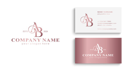 AB logo. BA letter logo template elements. personal monogram. Vector elegant logo. letter AB logo design