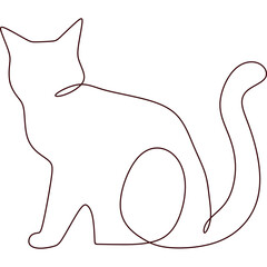 Cat Line  Art