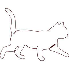 Cat Line  Art