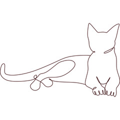 Cat Line  Art