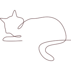 Cat Line  Art