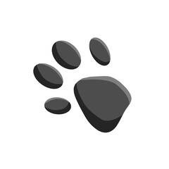 Cat footprint simple icon