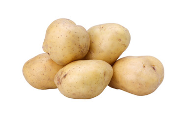 pile of young potatoes isolated, transparent PNG, PNG format