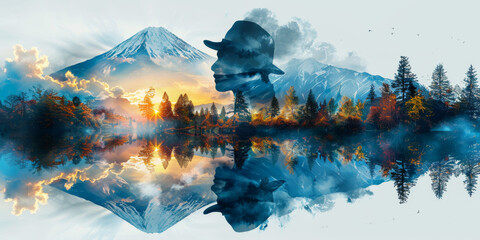 Artwork of Mount Fuji japan, contemporary