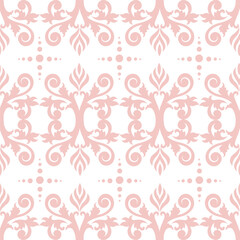 Damask seamless pattern element. Vector floral damask ornament vintage illustration.