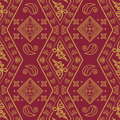 Indonesia batik songket pattern fabric print