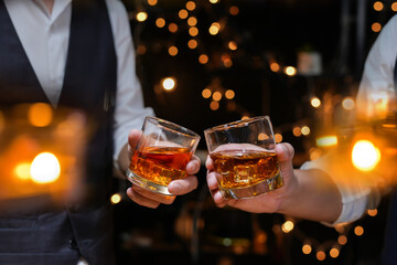 whiskey, for a friendly party in a bar or a restaurant.