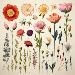 seamless floral pattern on light background