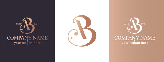 AB logo. BA letter logo template elements. personal monogram. Vector elegant logo. letter AB logo design