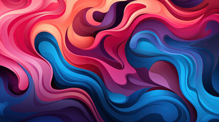 Obraz premium a colorful painting of abstract fluid waves