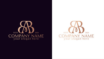 AB logo. BA letter logo template elements. personal monogram. Vector elegant logo. letter AB logo design