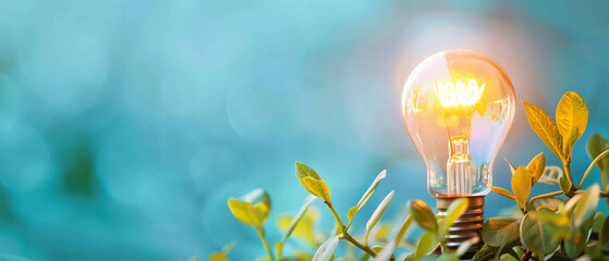 Bright idea for business growth concept