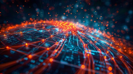 Global Connection Technology and Social Network Concept. World Map with Nodes and Links Representing Human Icon Teams, Digital Networking, and International Communication.