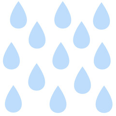Water drop icons isolated on white background.