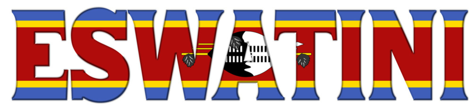  Eswatini flag text font