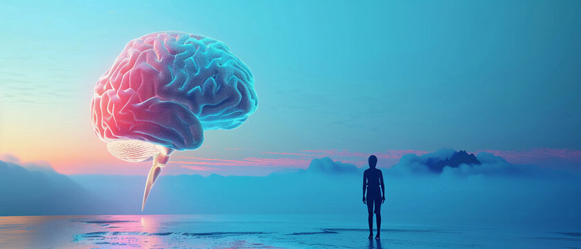 creativity headhunter thinks brain of inspiration leadership concept.
