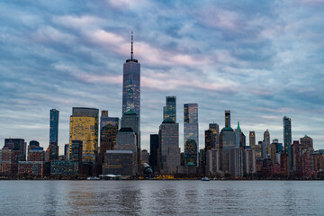 New York Modern architecture. Cityscape skyline. Metropolitan city downtown. Modern city...