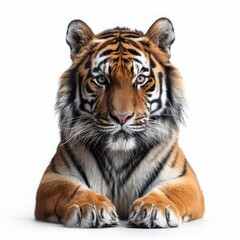 Fototapeta premium tiger isolated on white background