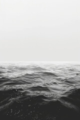 Fototapeta premium Minimalist black and white gradient of sea surface