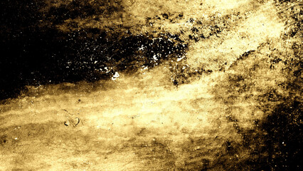 Damaged and weathered rough textured grunge background with yellow-brown-black gradient. For backdrops: city, crop, old, dark scenes.