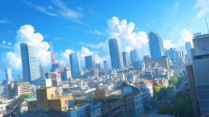 Fototapeta premium 都会と空の風景10