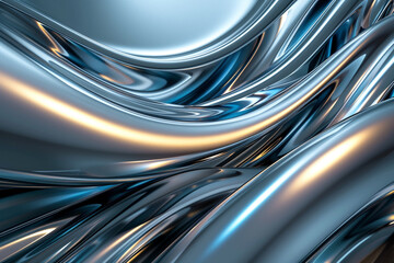Innovation represented in a background with futuristic chrome and steel lines.