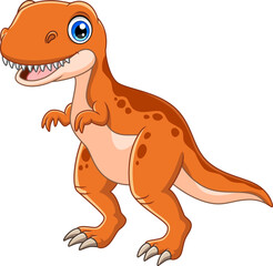 Tyrannosaurus Rex cartoon vector illustration  on white background