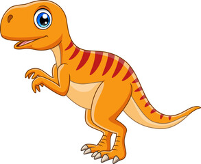 Tyrannosaurus Rex cartoon vector illustration  on white background