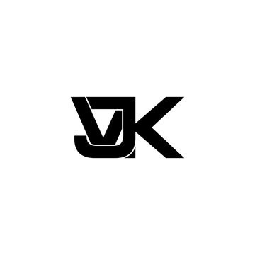 vjk lettering initial monogram logo design