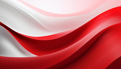 Wave abstract red and white background