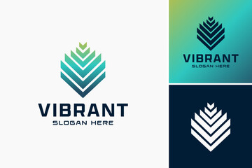 Abstract V Vibrant Company Logo: A colorful design with an abstract V, symbolizing creativity and energy. Perfect for creative firms, marketing agencies, or modern businesses.