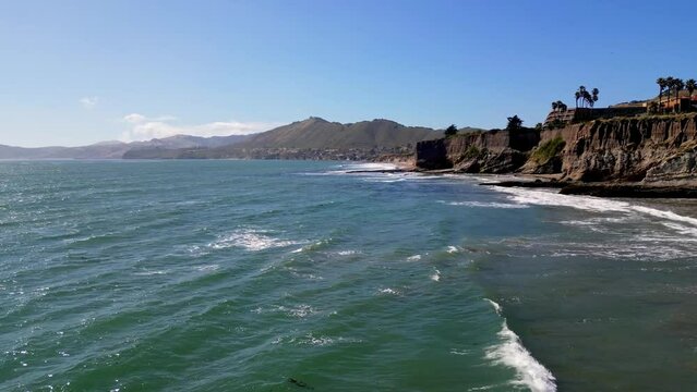 An Aerial View of Shell Beach, San Luis Obispo, California