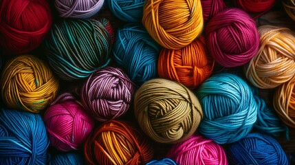 colorful wool yarn