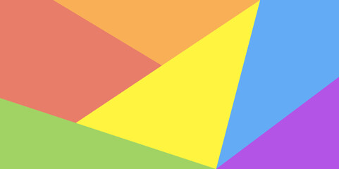 Pride flag with colorful paper sheet