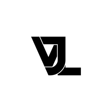 vjl typography letter monogram logo design