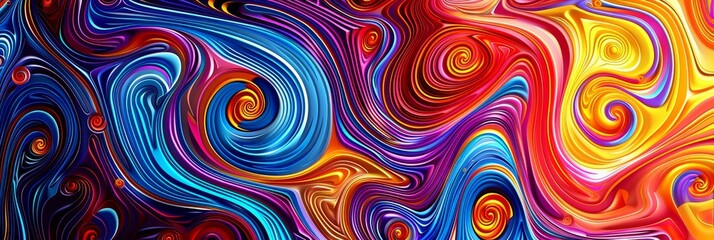 Experience a mesmerizing journey with psychedelic abstract background. Vibrant swirls, trippy patterns, and hypnotic colors create a surreal atmosphere that captivates the eye.