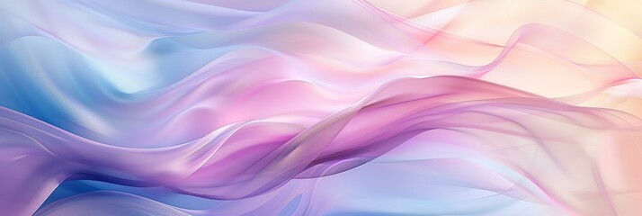 Fototapeta premium Pastel abstract background featuring soft colors, gentle gradients, delicate textures, and a tranquil ambiance. High-detail 3:1 ratio creates a captivating visual experience.