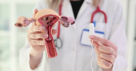 Insertion of a tampon affects uterus and vagina