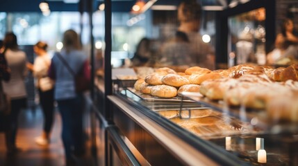 Vibrant close-up grocery store showcase display for effective advertising campaign