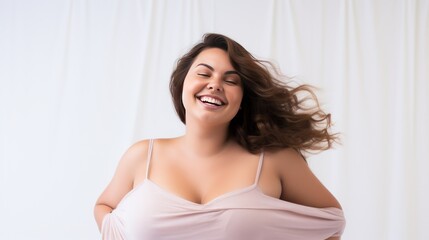 confident and empowered plus-size woman, 