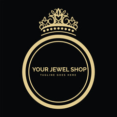 jewel shop logo design icon  