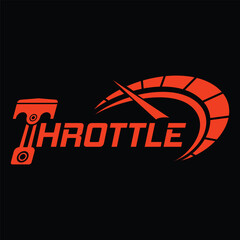 throttle logo design icon vector