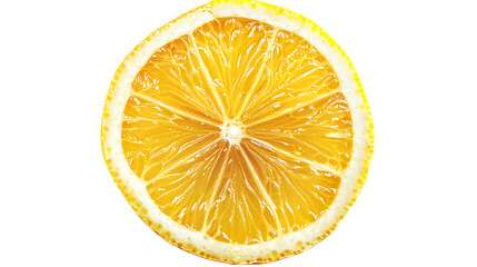 lemon slice isolated on transparent background