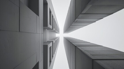 Obraz premium Abstract minimalist symmetric architectural shapes and designs.