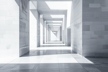 Obraz premium Abstract minimalist symmetric architectural shapes and designs.