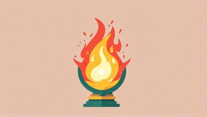 burning candle on the wall