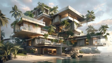 Fototapeta premium Architecture blends creativity and engineering, designing structures that are both aesthetically pleasing and structurally sound